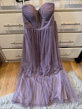 Jenny Yoo lavender strapless dress